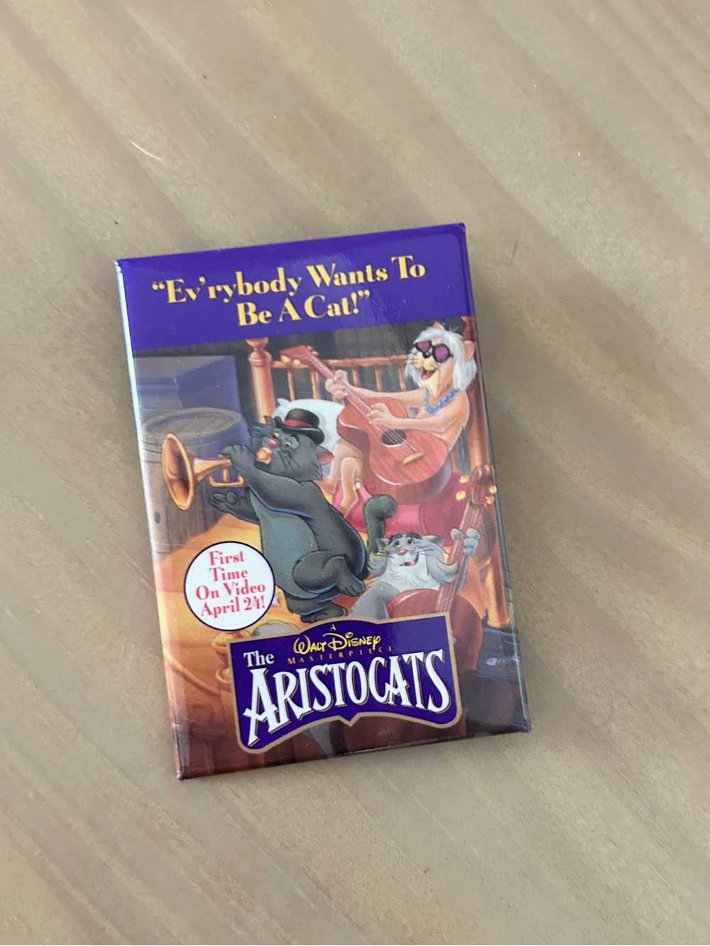 Vintage Disney Aristocats Masterpiece Movie Collection Promo Pin VHS 1996